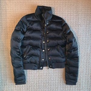 Cropped black juicy couture puffer